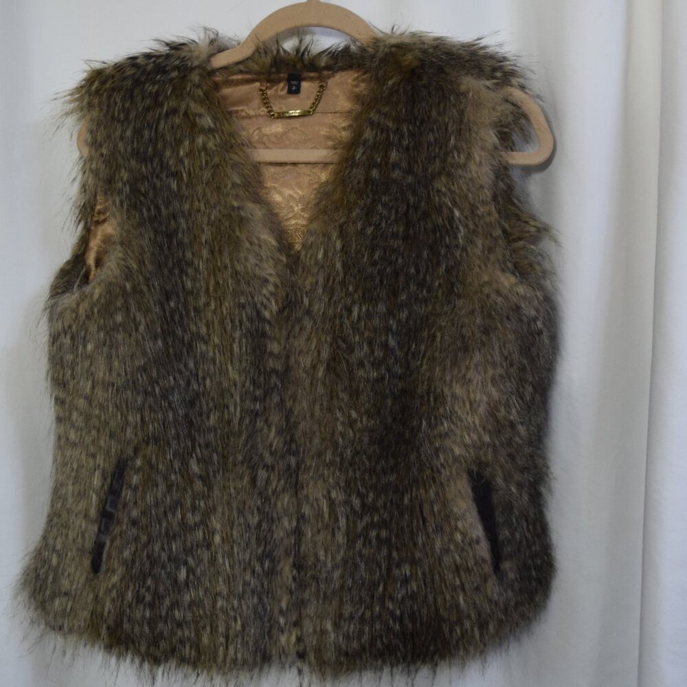 Express Faux Fur Vest, size S/P